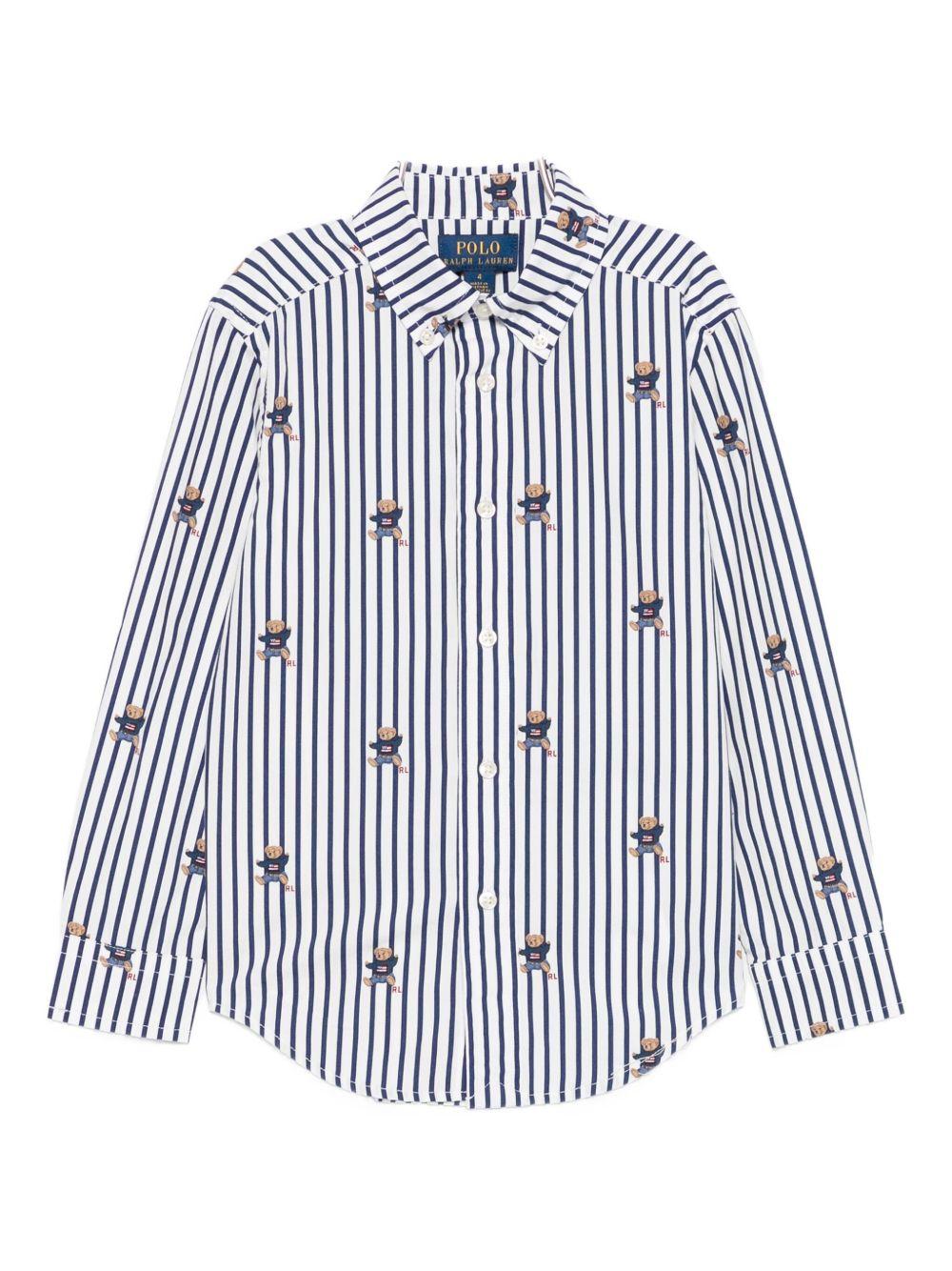 Camicia blu navy/bianca per bambino 322979326 001 Ralph Lauren Kids 