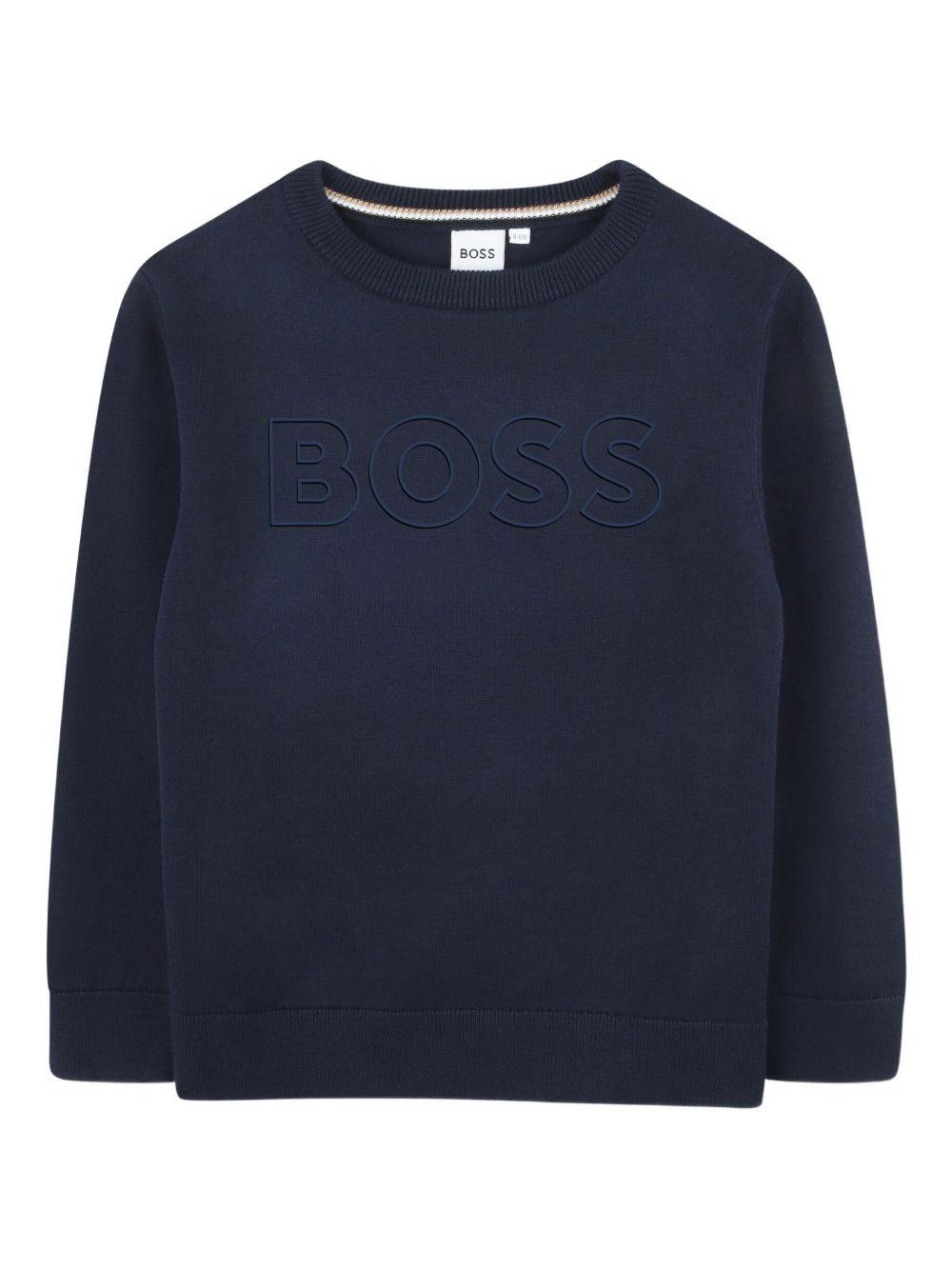 Maglione blu per bambino J52338 849 Boss Kids 