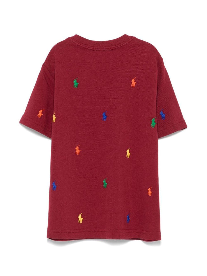 T-shirt bordeaux/multicolore per bambino