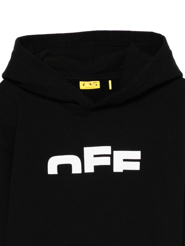 Felpa nera per bambino OBBB001F25FLE001 1001 Off White Kids 
