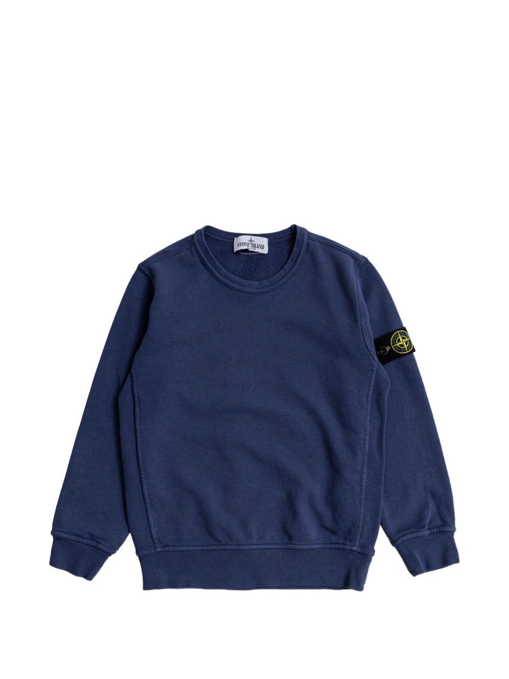 Felpa blu per bambino 66100005S0040 V0028 Stone Island Kids 