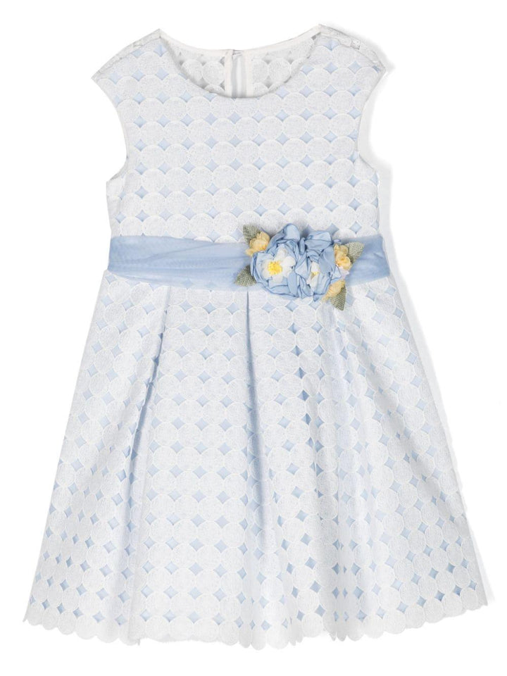 Light blue polka dot dress for girls