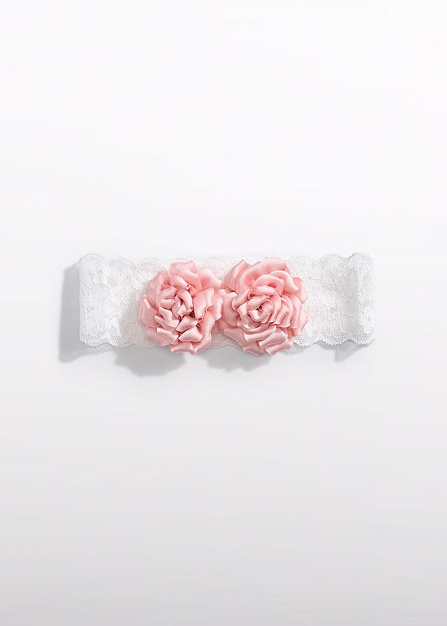 Fascia bianca/rosa per neonata 5478 057 Abel & Lula 