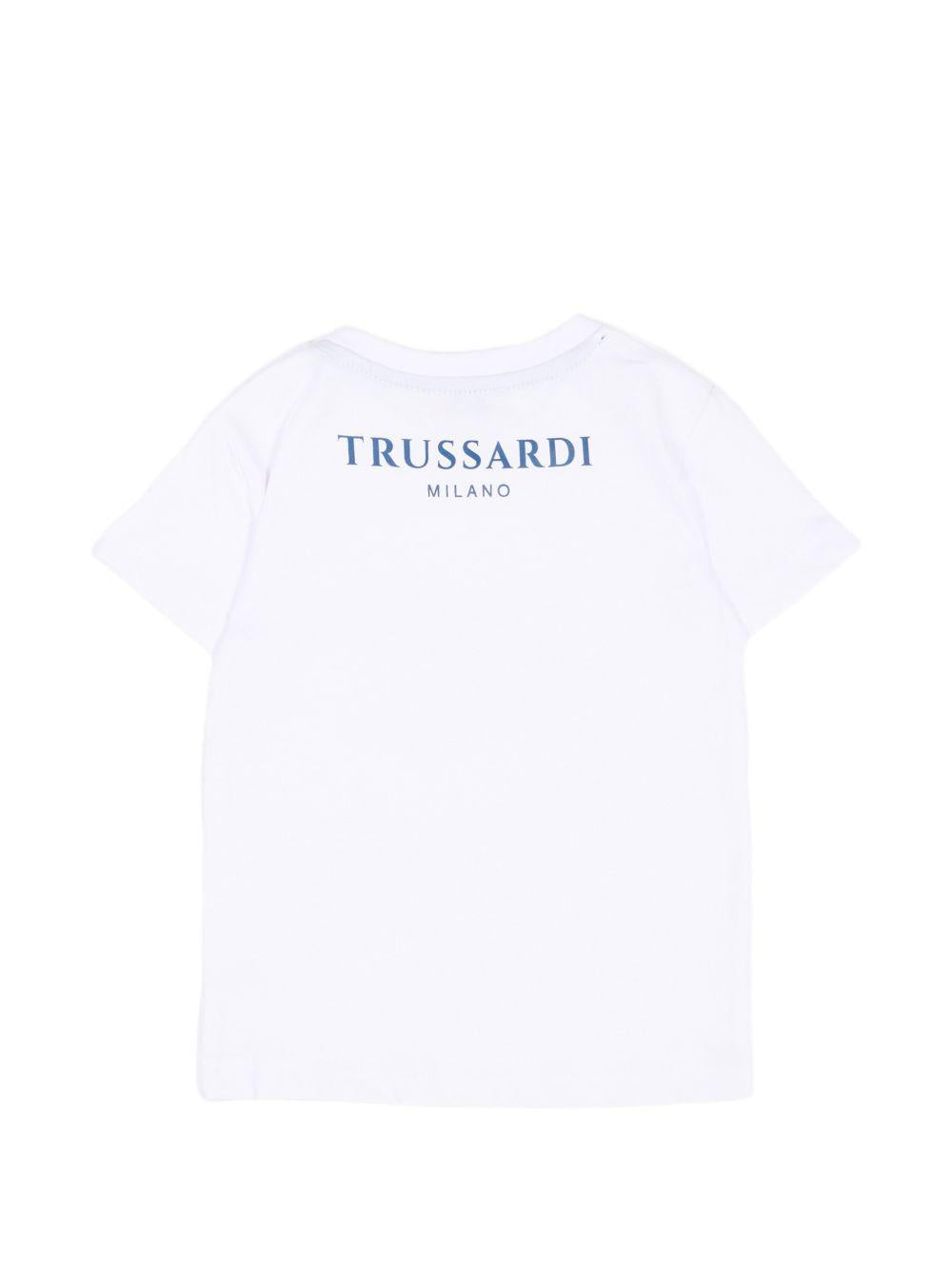 T-shirt bianco per neonato TIP26093TS WHI Trussardi Kids 