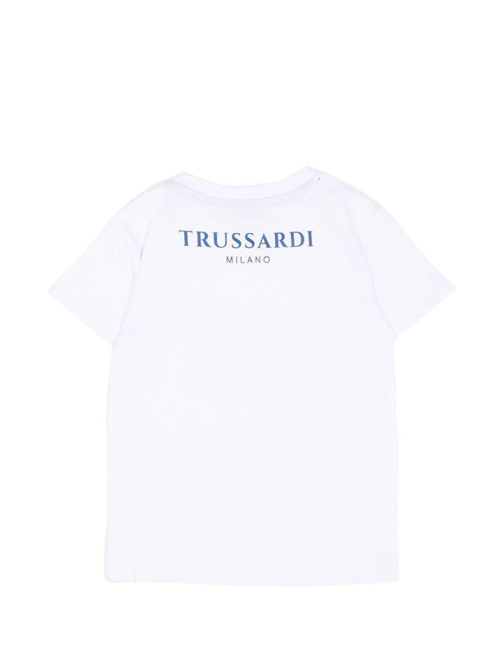 T-shirt bianco per neonato TIP26093TS WHI Trussardi Kids 