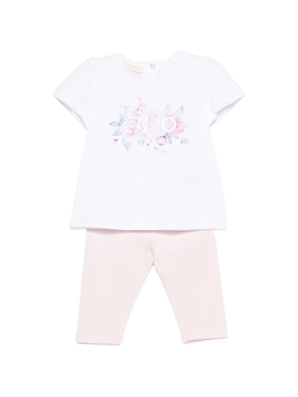 Completo rosa/bianco per neonata HA6012JS003 C3863 Liu Jo 