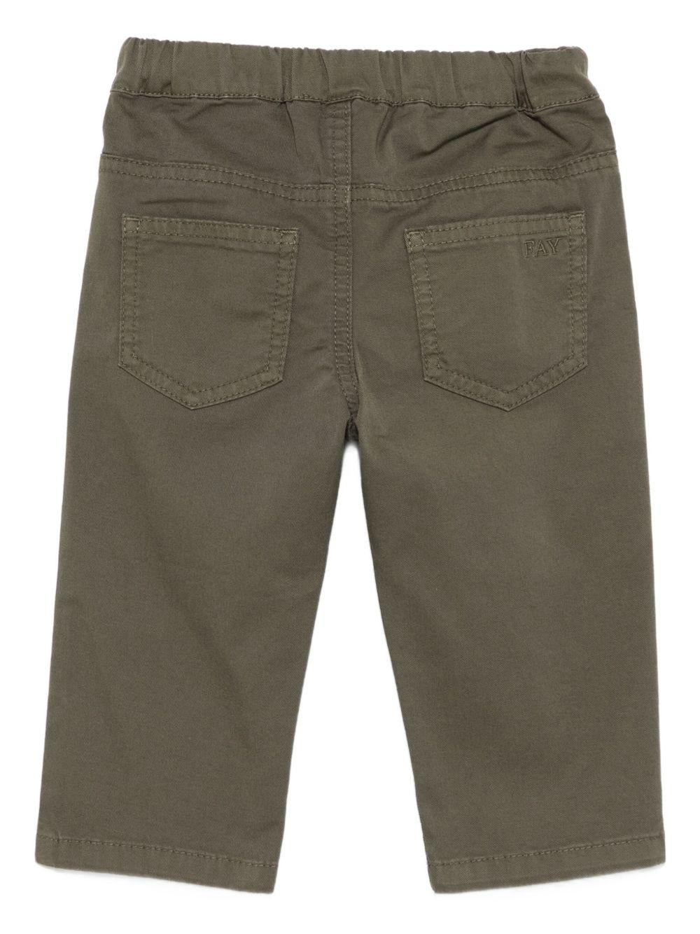 Pantalone verde oliva per neonato FX6510G0077 799 Fay Kids 