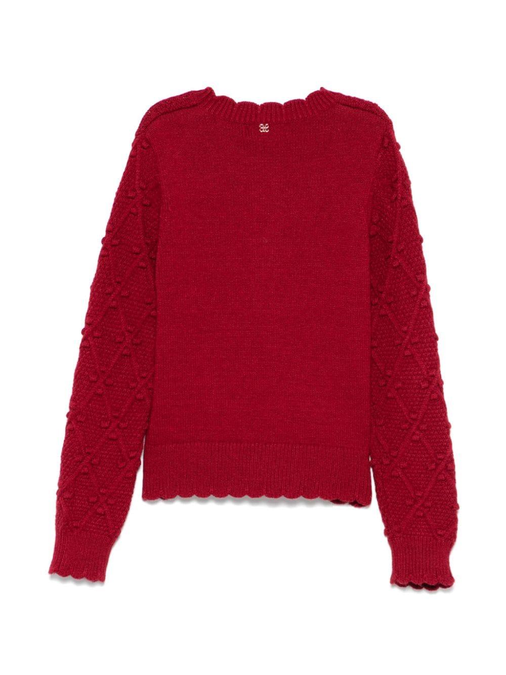 Brick red sweater for girls