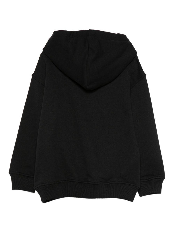 Felpa nera per bambino HUF098LCA77 60100 Moschino Kids 