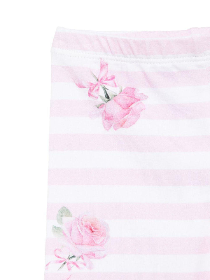 Completo sportivo bianco/rosa per neonata