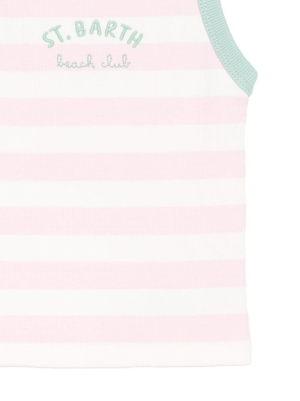 T-shirt rosa/bianco/verde per bambina BLUE002 03353L MC2 Saint Barth Kids 