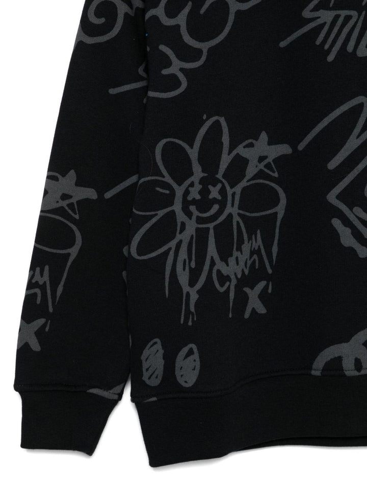 Felpa nera per bambino F5MSJBHS246 110 Msgm Kids 