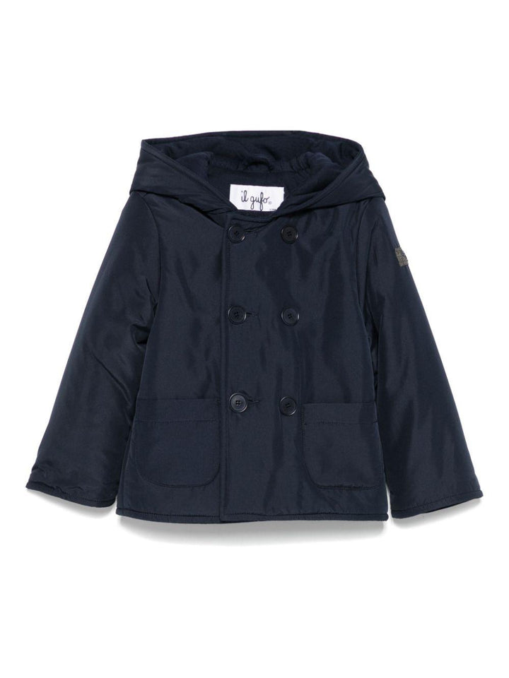 Blue oxford coat for baby