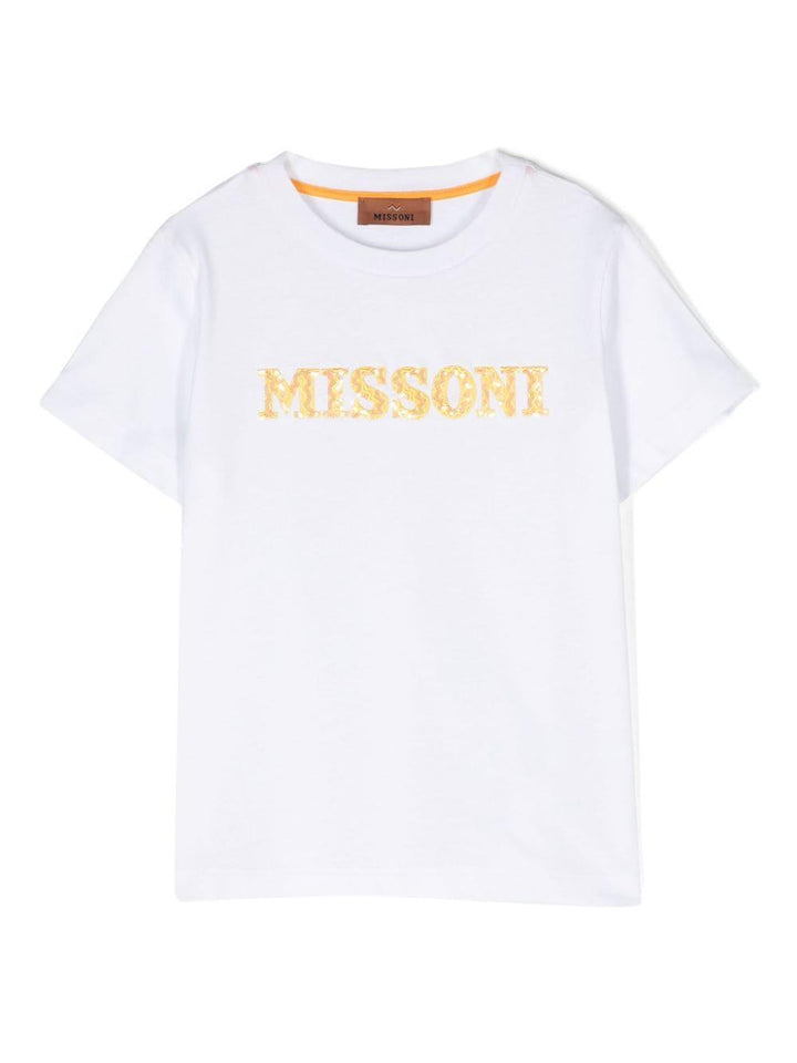 White t-shirt for girls with logo