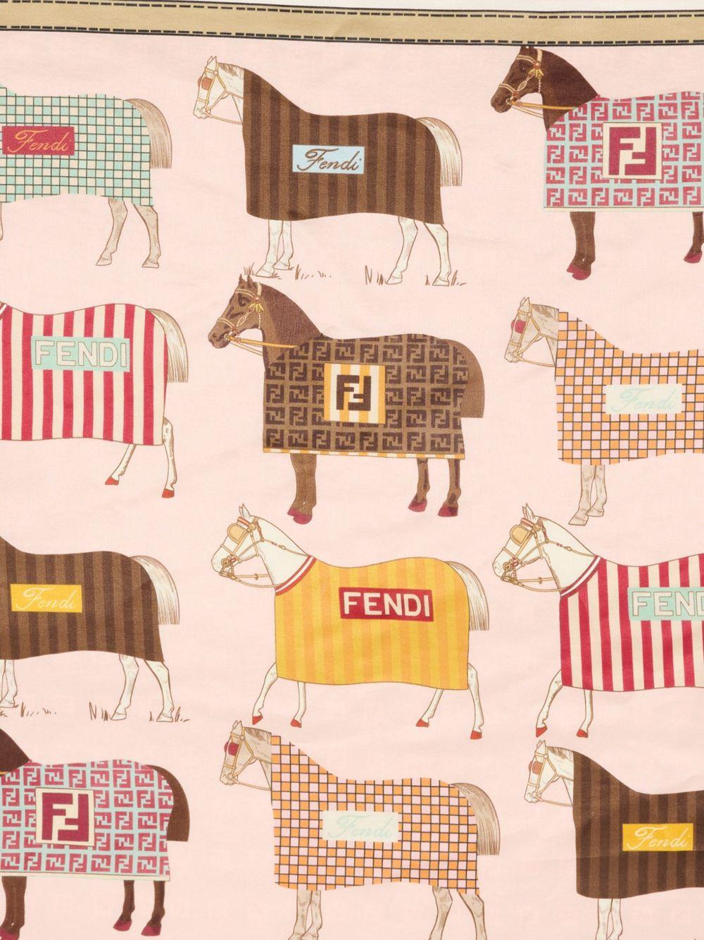 Sciarpa rosa chiaro/multicolore JFQ044AWF8 F1VHK Fendi Kids 