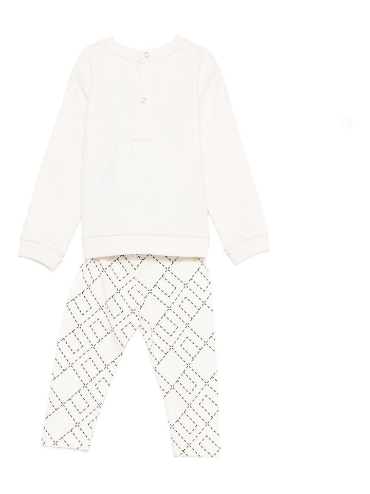 Completo bianco per neonata ENCD1070FF002 D587 Elisabetta Franchi Kids 