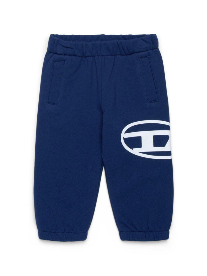 Pantalone per neonato in cotone blu