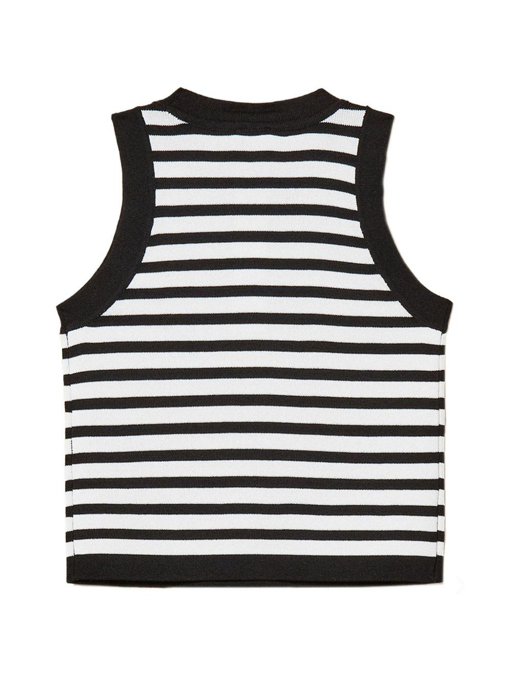 Top nero/bianco per bambina 261GJ3062 11008 Twin Set 
