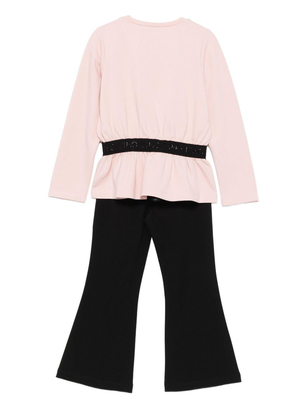 Completo rosa/nero per bambina KF5131J4882 B3482 Liu Jo 