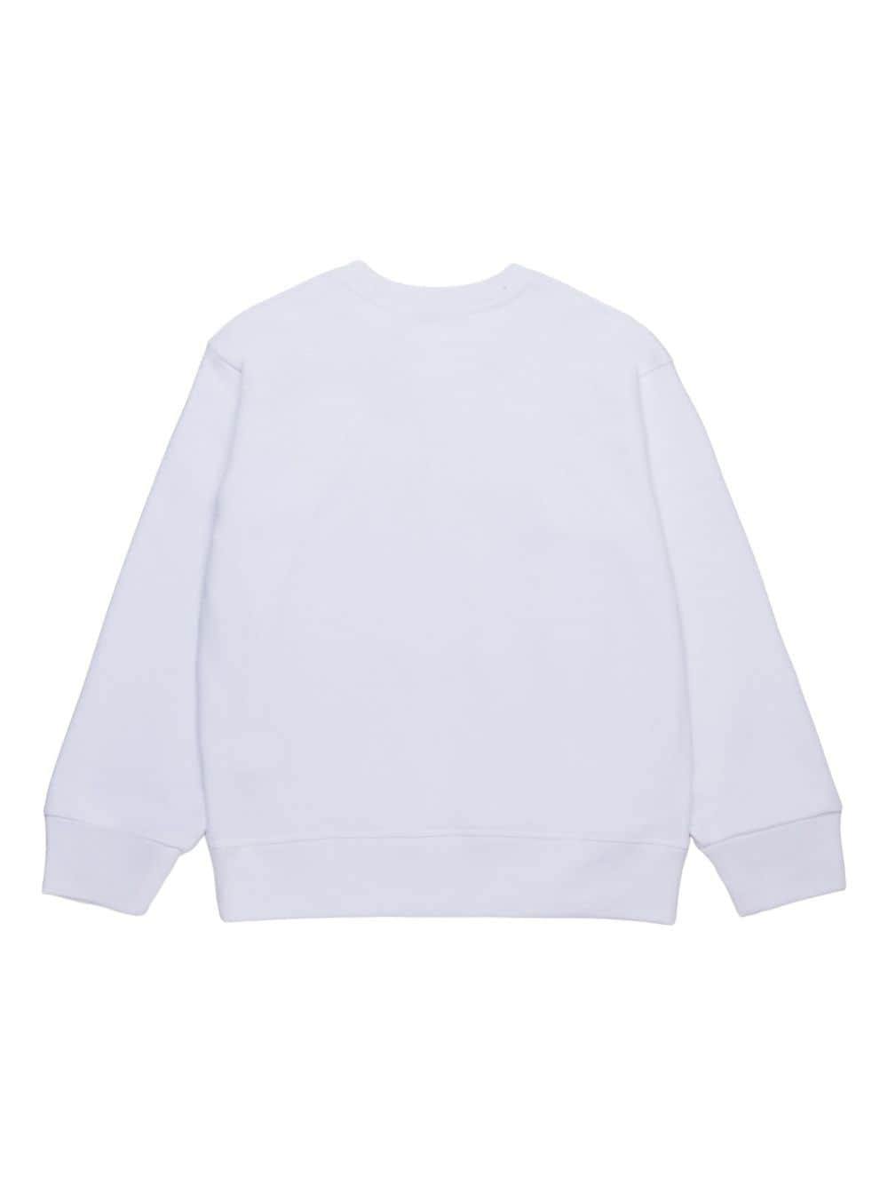 Felpa bianca per bambino con logo Icon DQ2667D0094 DQ100 Dsquared2 Kids 