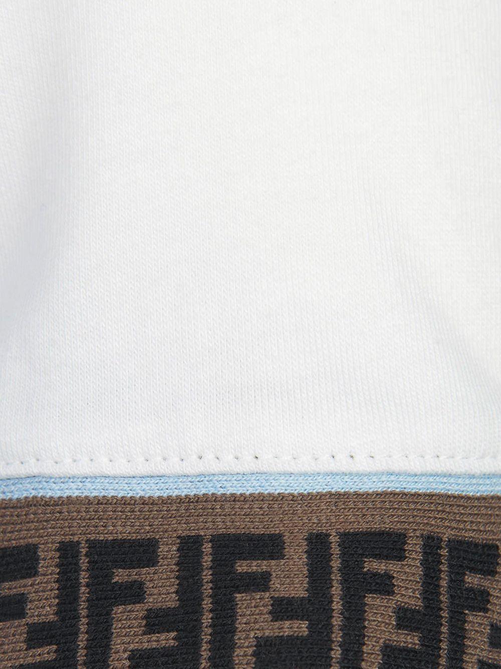 T-shirt bianca per bambino BMI216ST8 F0TU9 Fendi Kids 