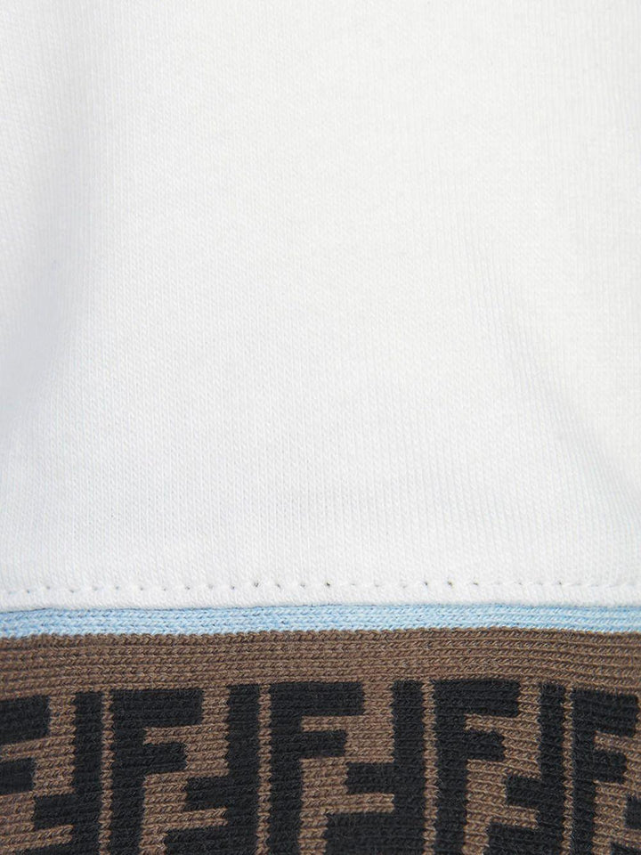 T-shirt bianca per bambino BMI216ST8 F0TU9 Fendi Kids 