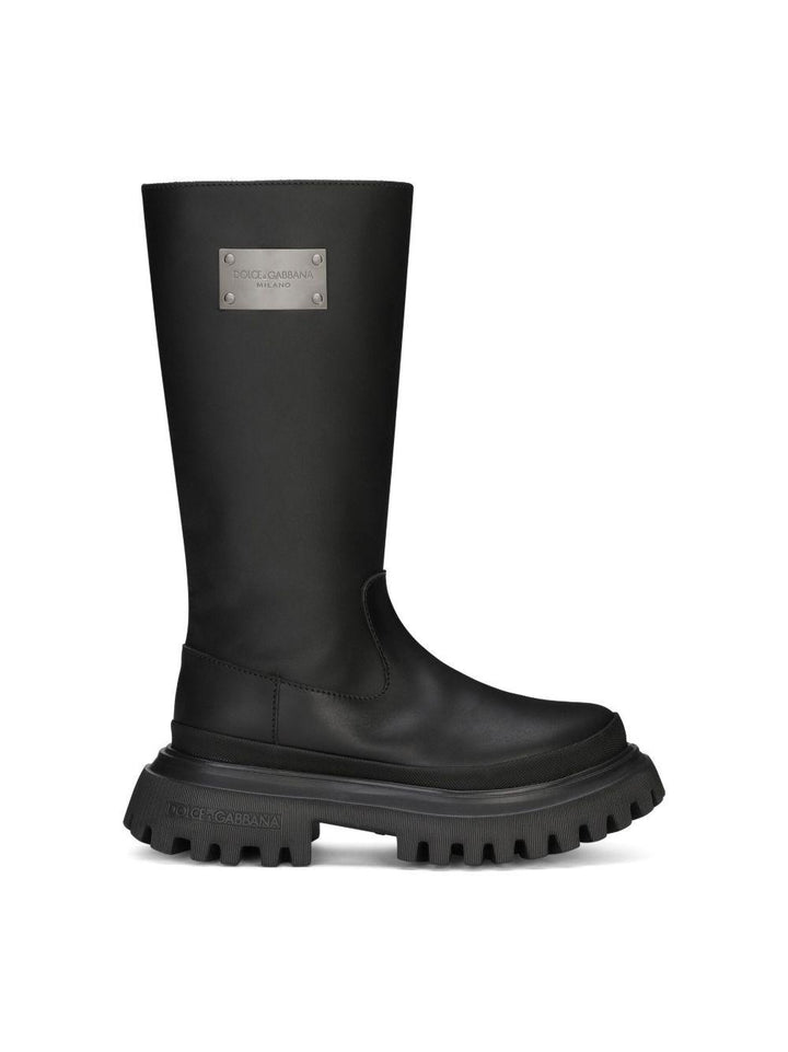 Stivali neri per bambina D11213A3444 80999 Dolce & Gabbana Kids 