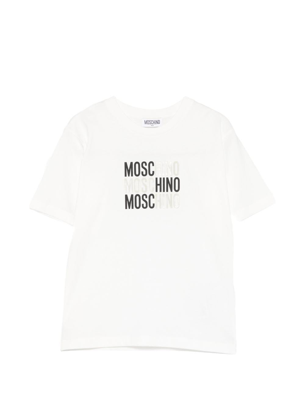 T-shirt bianco per bambino H5M05GLAA23 10063 Moschino Kids 