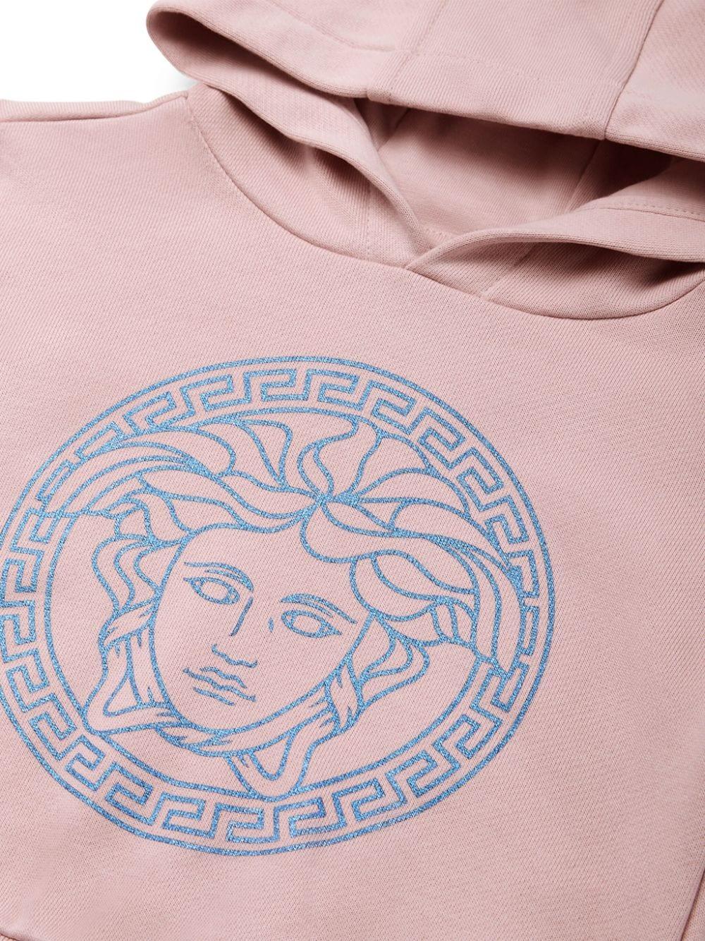 Pink cotton sweatshirt for newborns