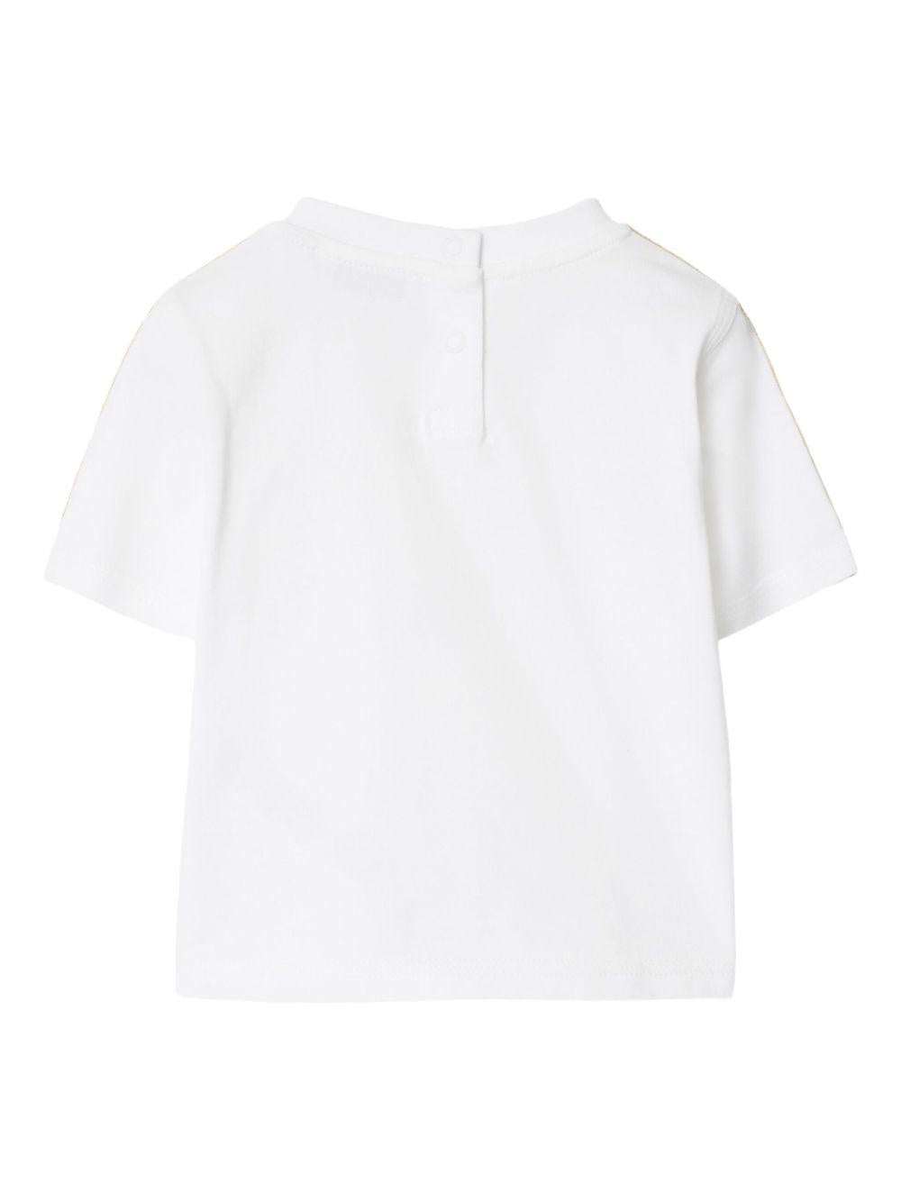 T-shirt bianca per neonato 8108903 A1464 Burberry Kids 