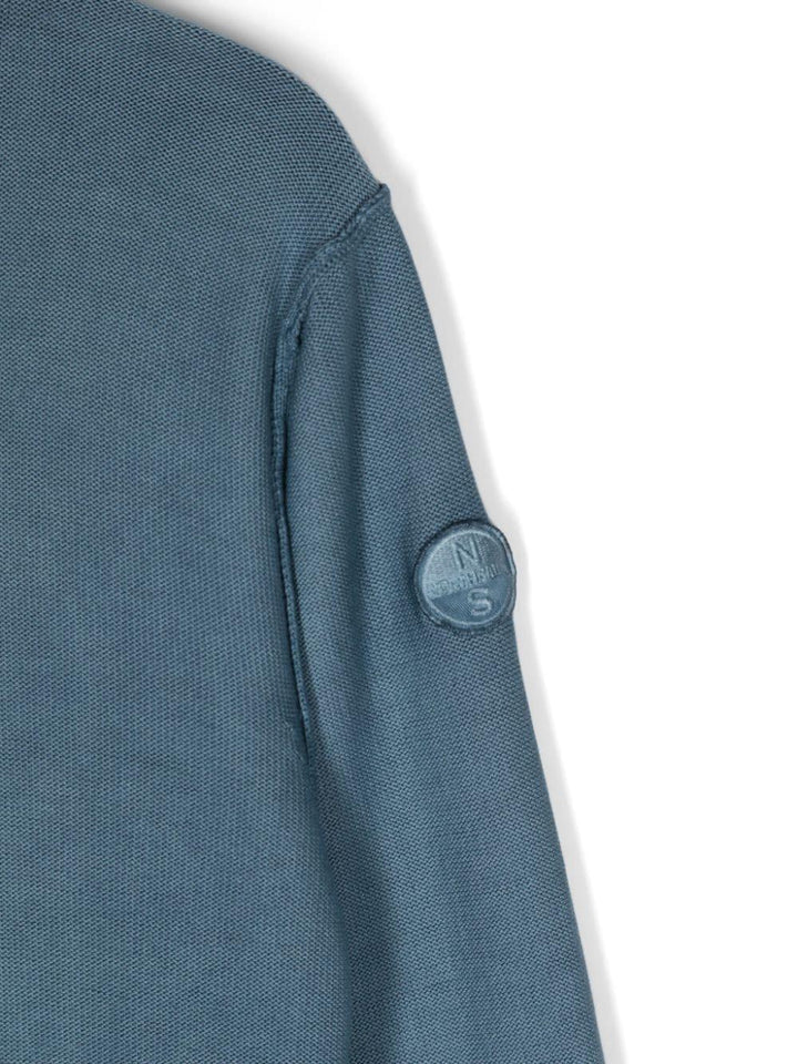 Blue sweatshirt for boys with logo