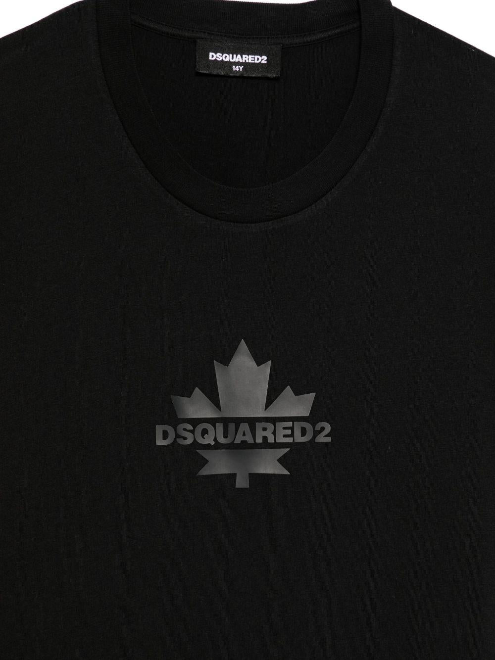 T-shirt nera per bambino DQ2743D0AC7 DQ900 Dsquared2 Kids 