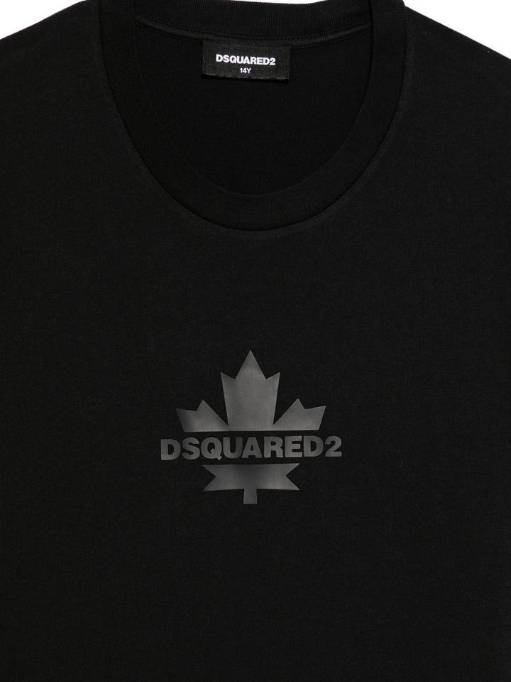 T-shirt nera per bambino DQ2743D0AC7 DQ900 Dsquared2 Kids 