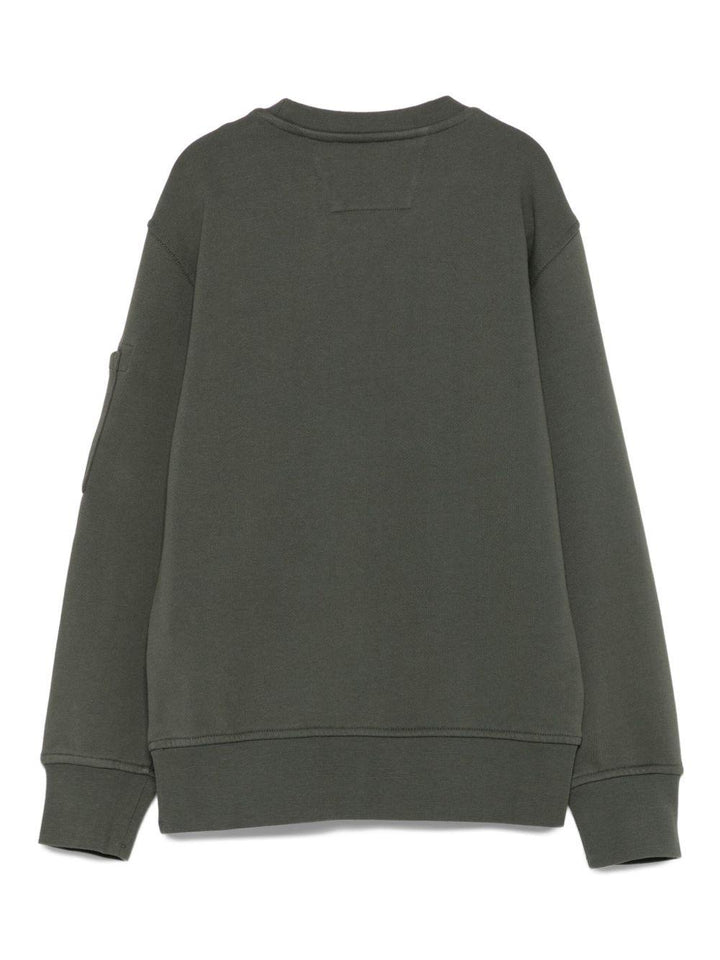 Felpa verde per bambino CMF00XLCA76 31233 C.P Company Kids 