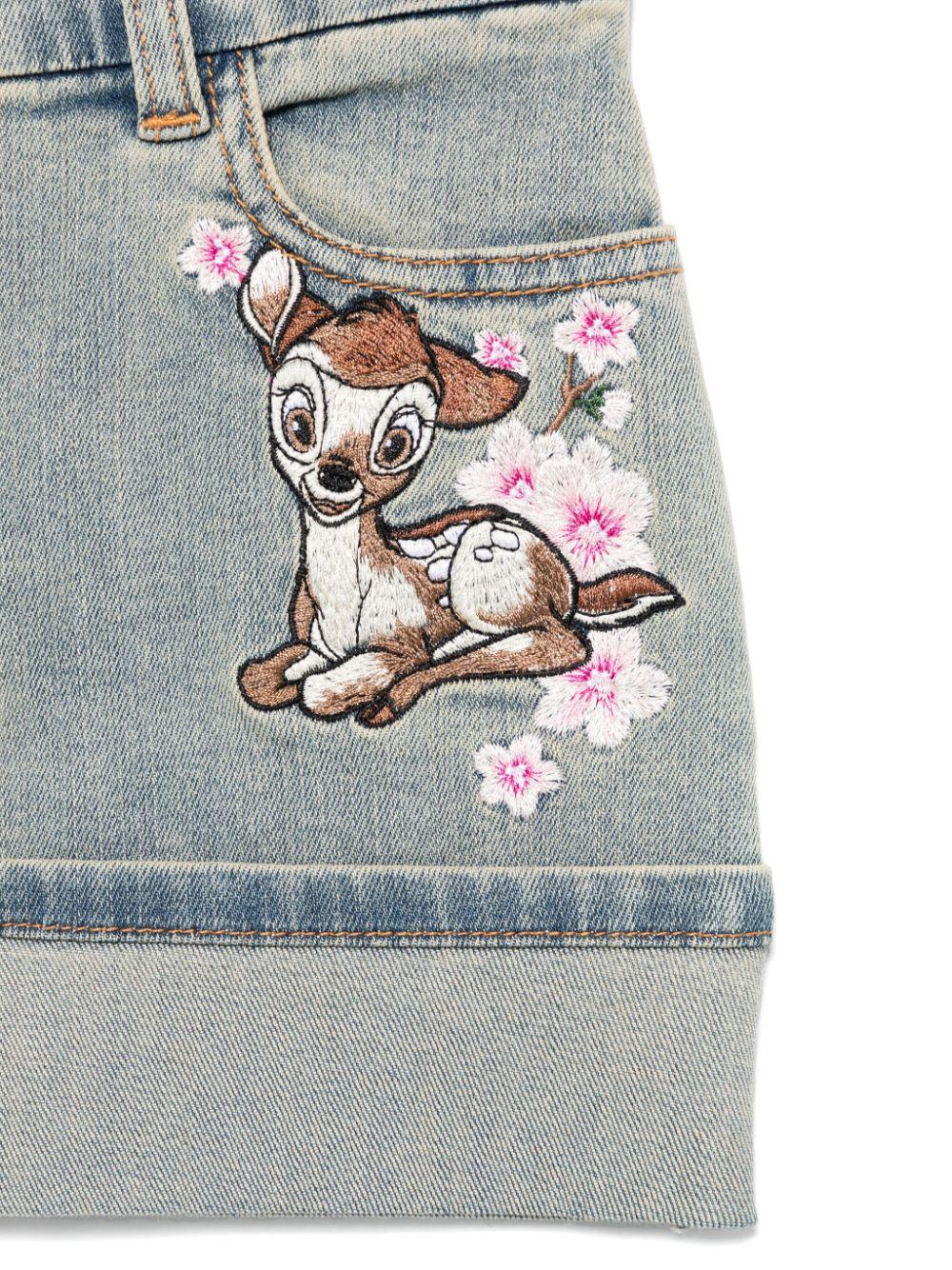 Gonna di jeans blu indaco per bambina 19E7035021 5503 Monnalisa Kids 