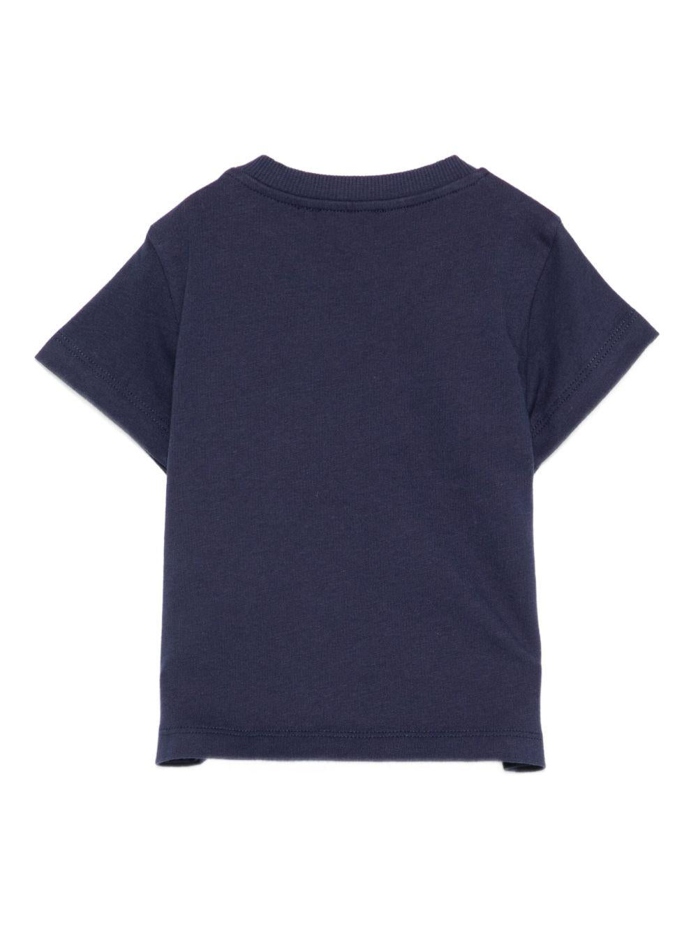 T- shirt blu navy per neonato MRM047LAA34 40016 Moschino Kids 