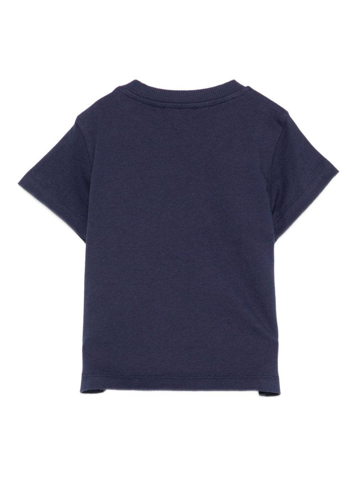 T- shirt blu navy per neonato MRM047LAA34 40016 Moschino Kids 