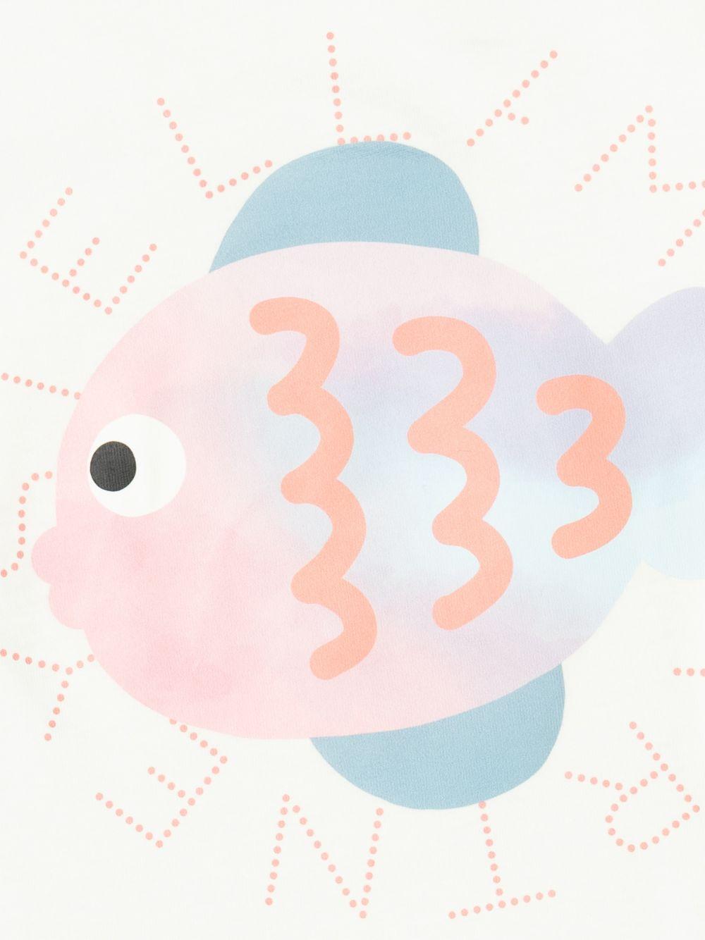 T-shirt bianca per neonato TY8061Z0434 100 Stella McCartney Kids 