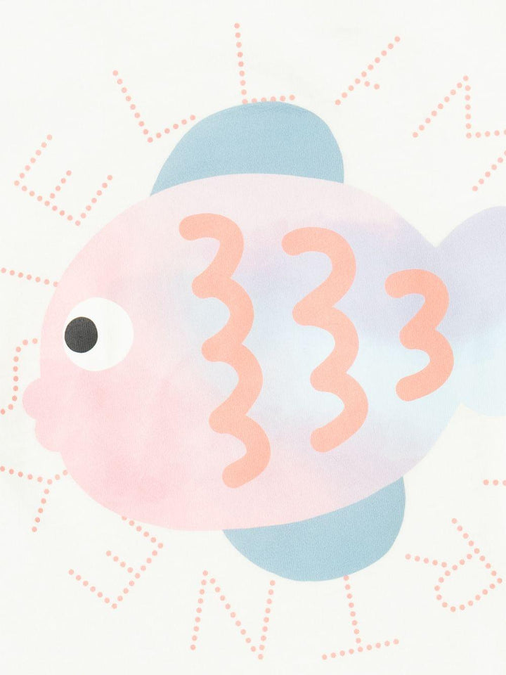 T-shirt bianca per neonato TY8061Z0434 100 Stella McCartney Kids 