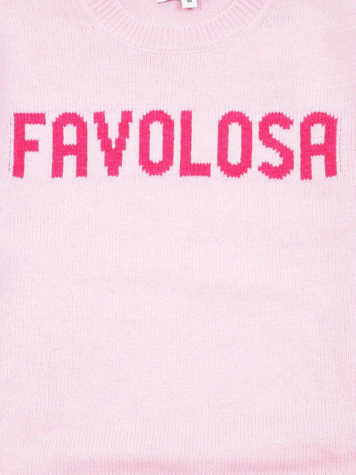 Maglione rosa chiaro per bambina PRC0001 00552I MC2 Saint Barth Kids 