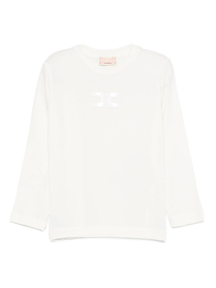 T-shirt bianca per neonata EGTS1050JE006 0004 Elisabetta Franchi Kids 