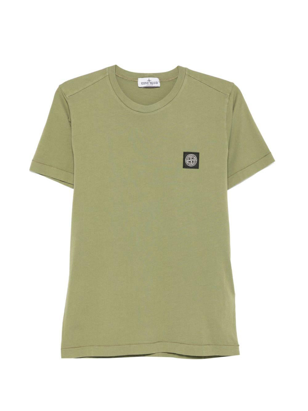 T-shirt verde oliva per bambino 62100002S0047 V0058 Stone Island Kids 