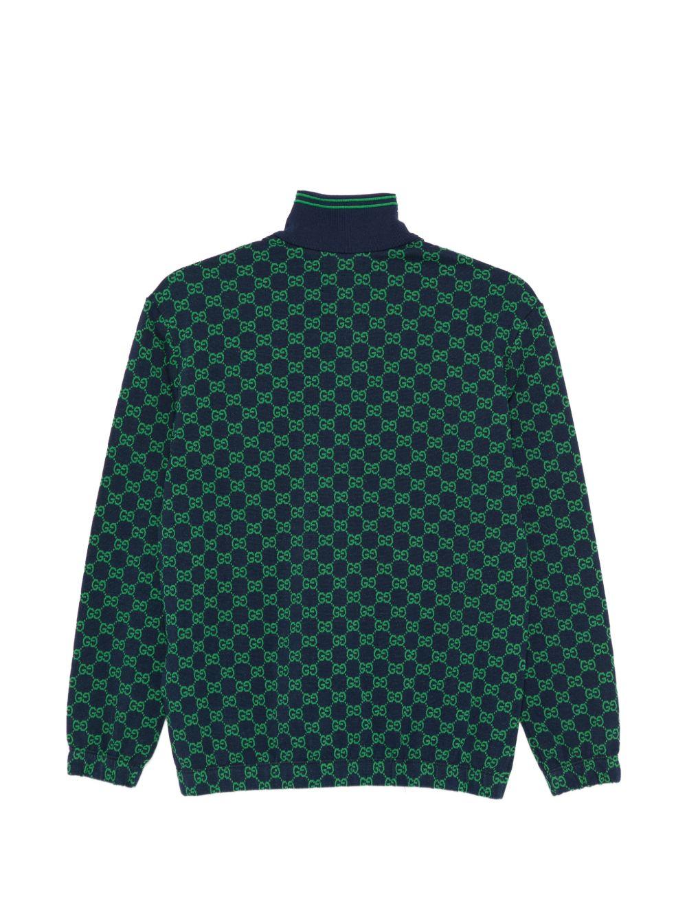 Cardigan blu navy/verde per bambino 849678XJHA9 4085 Gucci Kids 
