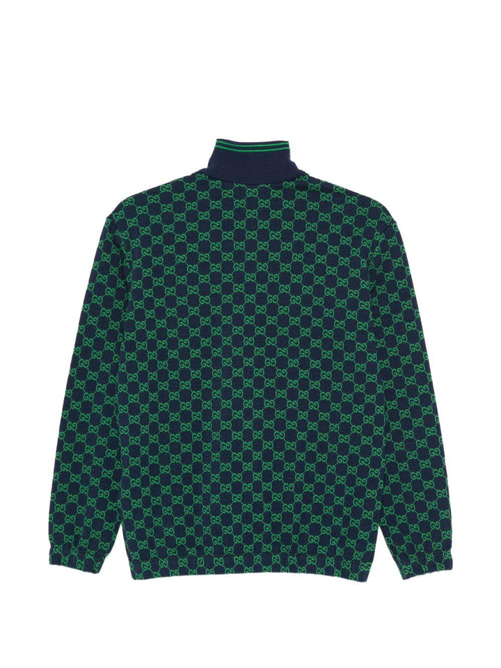 Cardigan blu navy/verde per bambino 849678XJHA9 4085 Gucci Kids 