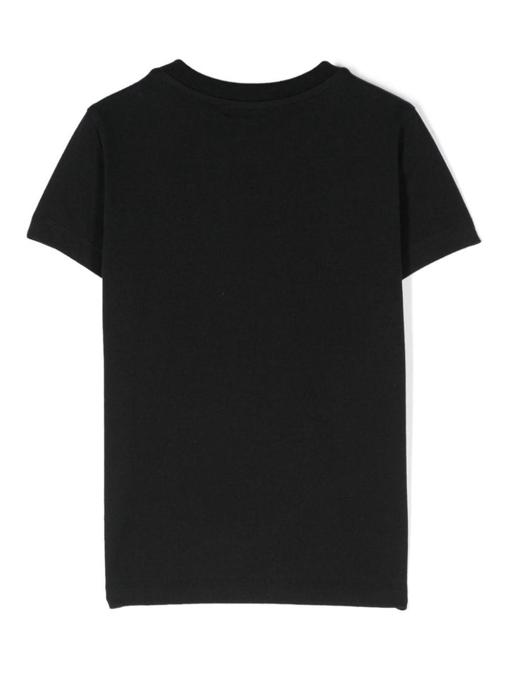 Black cotton t-shirt for boys