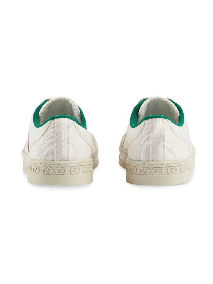 White sneakers for children with logo