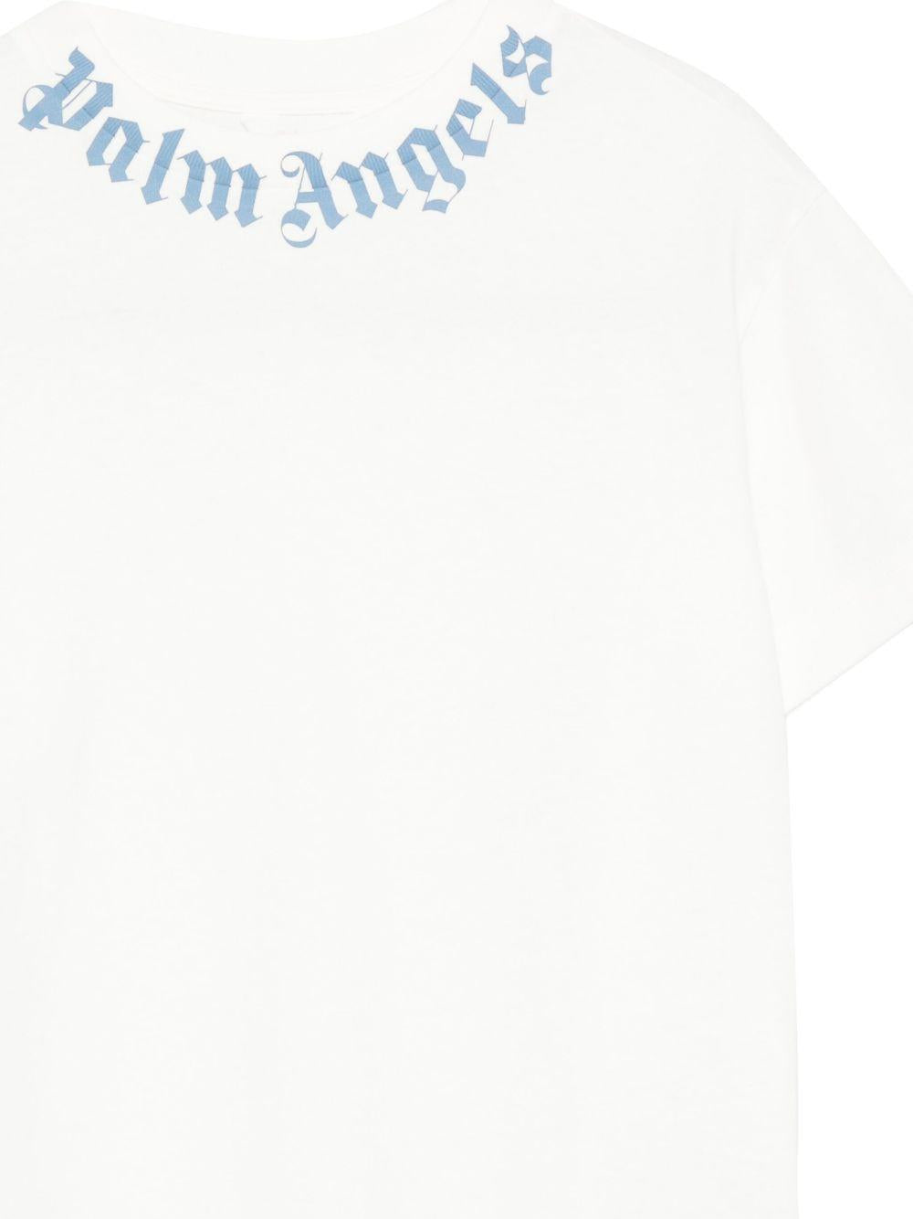 T-shirt bianco per bambino PBAA003F25JER002 0340 Palm Angels Kids 