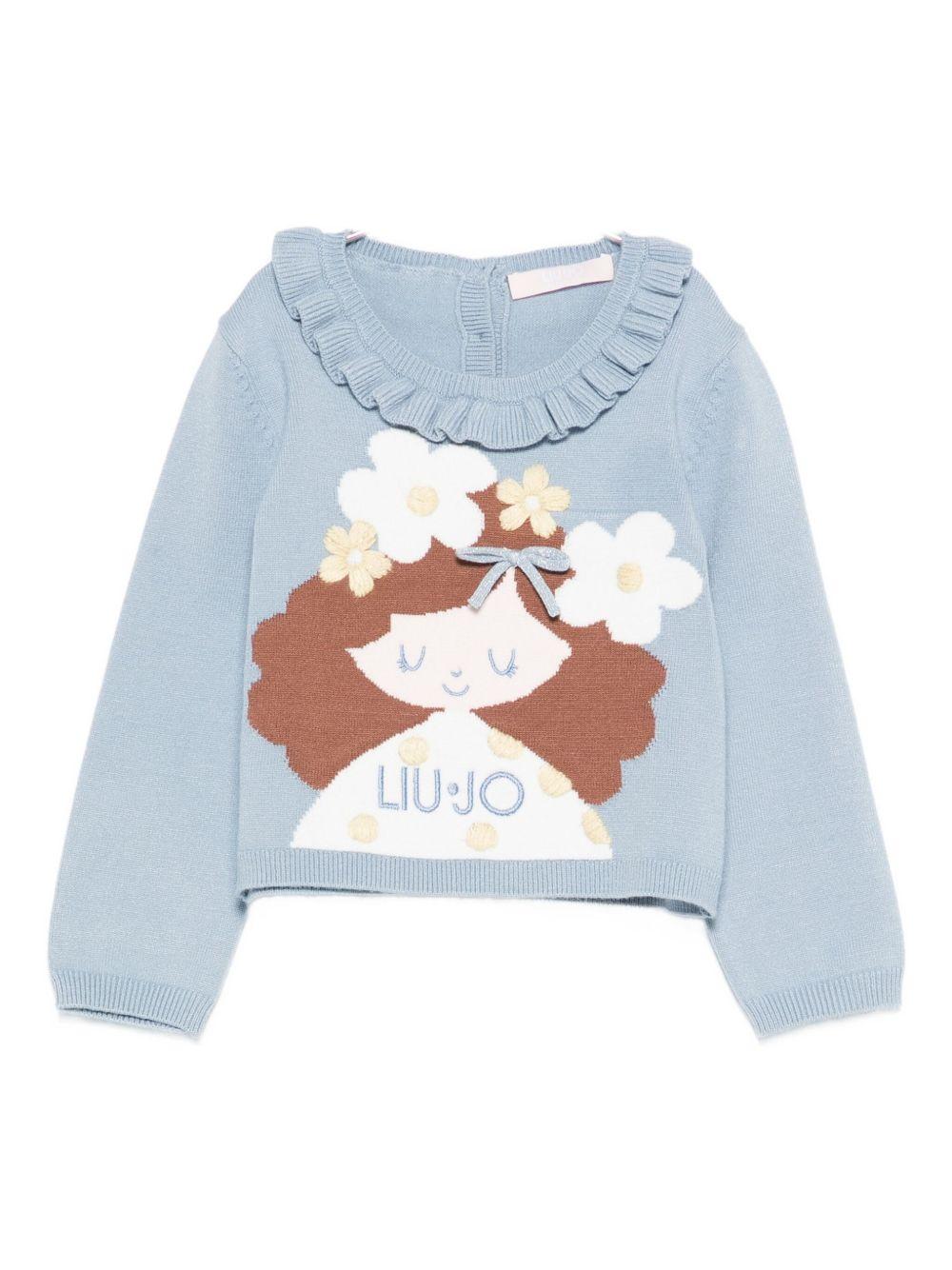 Maglione azzurro per neonata HF5071MA12P M9985 Liu Jo 
