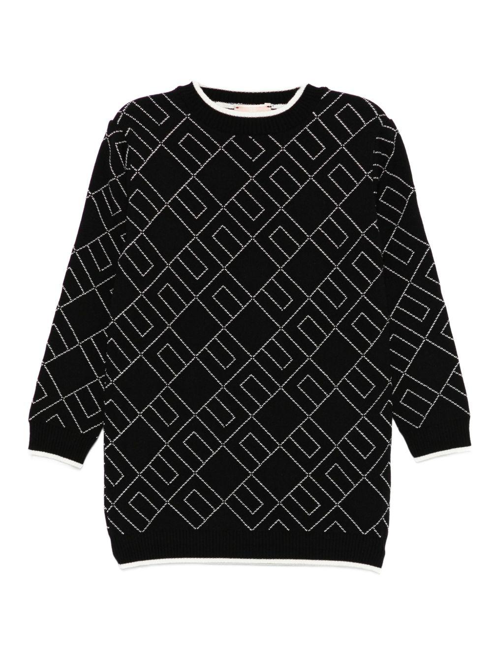 Abito nero per bambina EGAB217CFL229K D748 Elisabetta Franchi Kids 