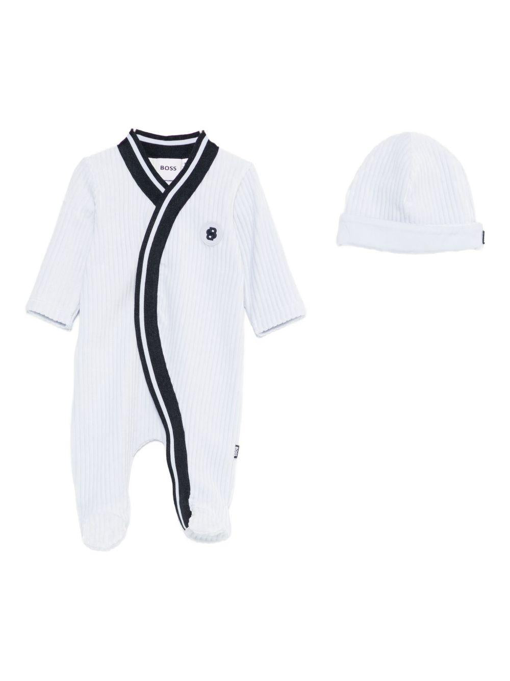 Pigiama bianco per neonato J52531 771 Boss Kids 